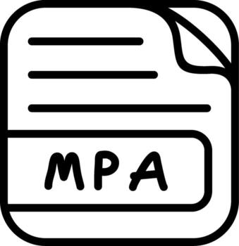 mpa archivo simplificado ux elemento iconografía vector