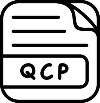 QCP File Digital Sketch Form Graphic vector