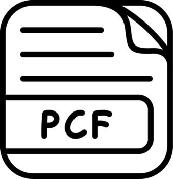 PCF File Modern Graphic Symbol Mark vector
