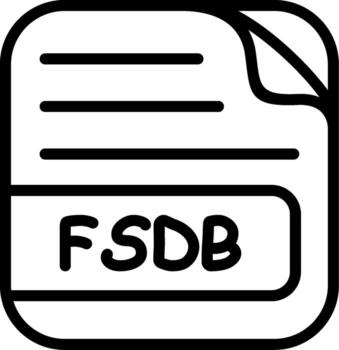 FSDB File Simplified UX Element Iconography vector