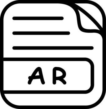 AR File Mobile App Symbol Layout vector
