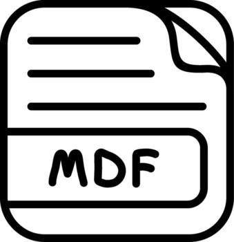 MDF File Interactive Design Glyph Mark vector