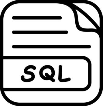SQL File Mobile Optimized Art Layout vector