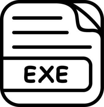 EXE File Structured UX Symbol Layout vector
