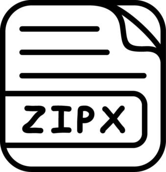 ZIPX File Digital Sketch Form Graphic vector