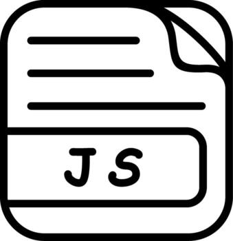 JS File Creative Flat Symbol Design vector