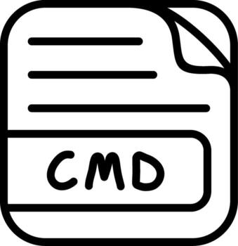 CMD File Scalable UI Form Graphic vector
