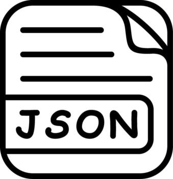 JSON File Creative Design Element vector