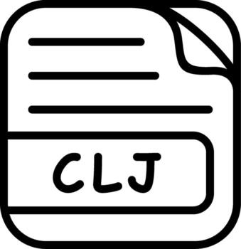 CLJ File Clean Design Mark Element vector