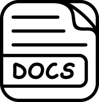 DOCS File Interface Friendly Graphic Element vector