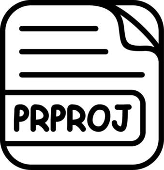 PRPROJ File Interactive Design Glyph Mark vector