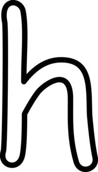 Small Letter H Intuitive UI Feature Layout vector