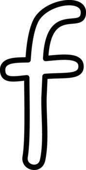 Small Letter F UI Pack Element Layout vector