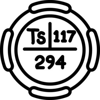 tennessine conciso visual representación activo vector