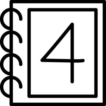Number 4 User Interface Graphic Asset vector