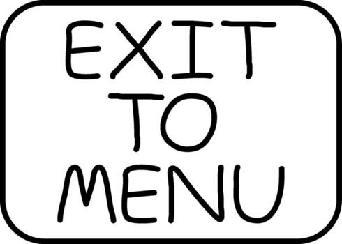 Exit to Menu Vibrant Graphic Shape Asset vector