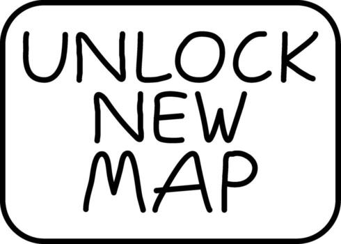 Unlock New Map Minimal Line Feature Graphic vector