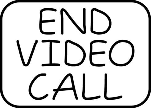 End Call Bold Graphic Form Representation vector