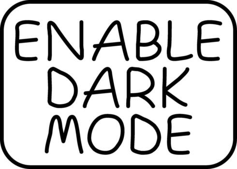 Enable Dark Mode Visual Branding Symbol Asset vector