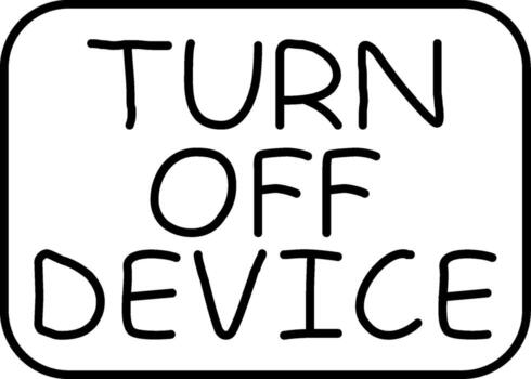 Turn Off Device Elegant UI Object Graphic vector