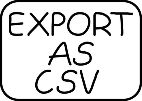 Export as CSV Application Graphic Design Asset vector