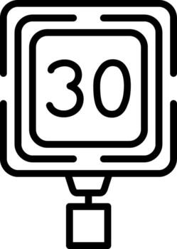 Speed Limit 30 Design System Mark Element vector