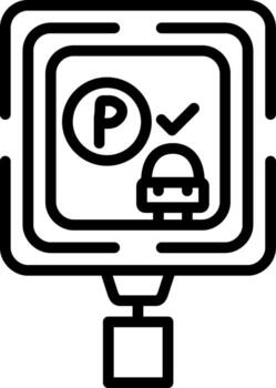 Emergency Parking Only Scalable UI Form Graphic vector