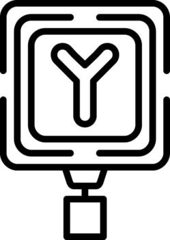 Y Intersection Structured UX Symbol Layout vector