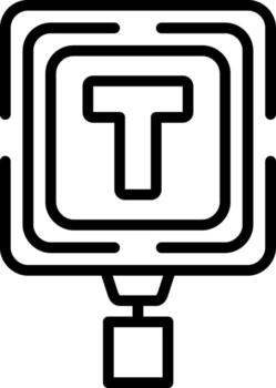 T Intersection Scalable Art Form Graphic vector