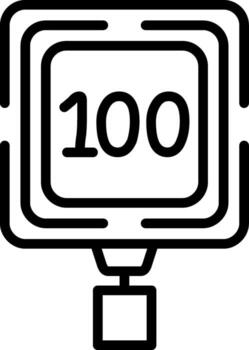 Speed Limit 100 Balanced Visual Element Layout vector