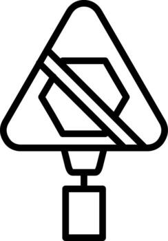 No Passing Zone Minimal Line Feature Graphic vector