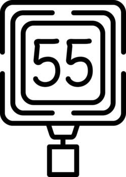 Speed Limit 55 Scalable UX Feature Graphic vector