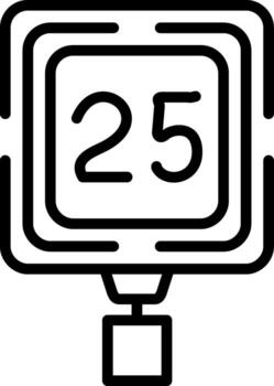 Speed Limit 25 Dynamic Shape Asset vector
