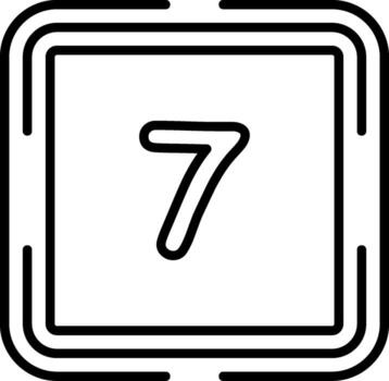 contando Siete personalizado visual símbolo gráfico vector