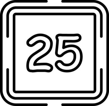 Counting Twenty Five Modern Graphic Symbol Mark vector