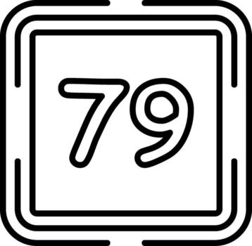 Counting Seventy Nine Functional Art Element Layout vector