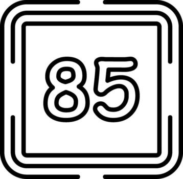 contando ochenta cinco tecnología ui elemento diseño vector