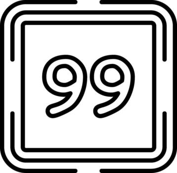 Counting Ninty Nine Branded Object Graphic vector