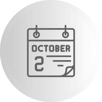 2 October Application Graphic Design Asset vector