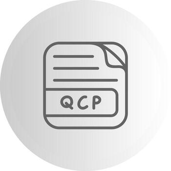 QCP File Visual Branding Symbol Asset vector