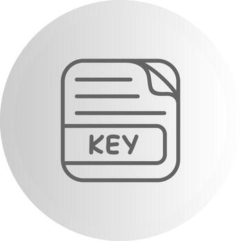 KEY File Interactive Design Glyph Mark vector