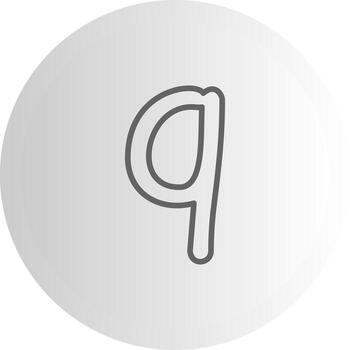 pequeño letra q elegante ui objeto gráfico vector