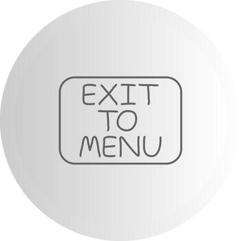 Exit to Menu Elegant UI Object Graphic vector