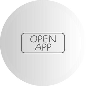 Open App Custom Line Graphic Illustration vector