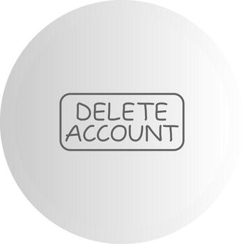 Delete Account Scalable UI Form Graphic vector