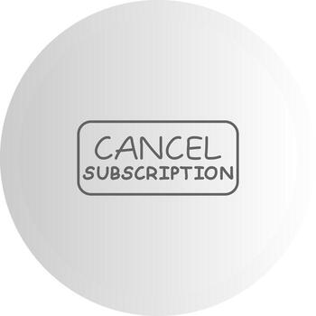 Cancel Subscription Elegant UI Object Graphic vector