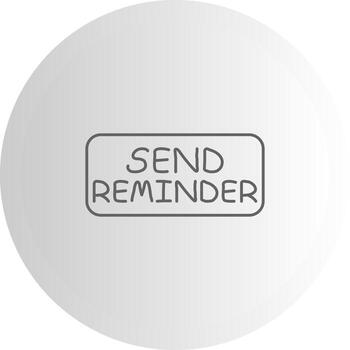 Send Reminder Dashboard UI Element Graphic vector