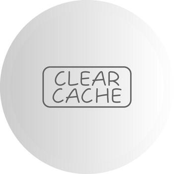 Clear Cache Tech UI Element Layout vector
