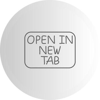 Open in New Tab User Interface Element Graphic vector
