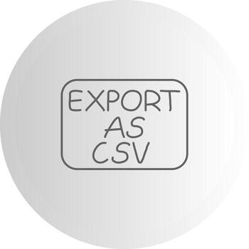 Export as CSV Minimal Flat Mark Graphic vector
